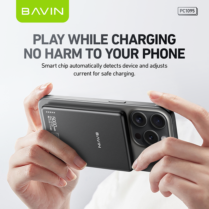 BAVIN Y-PC1106 10000mAh Ultra-Thin Magnetic Wireless Powerbank