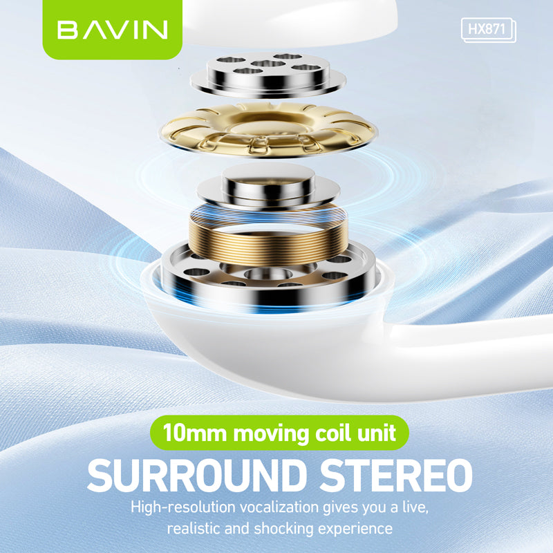BAVIN HX871-XX HiFi Wired Earphones w/ Stereo Sound