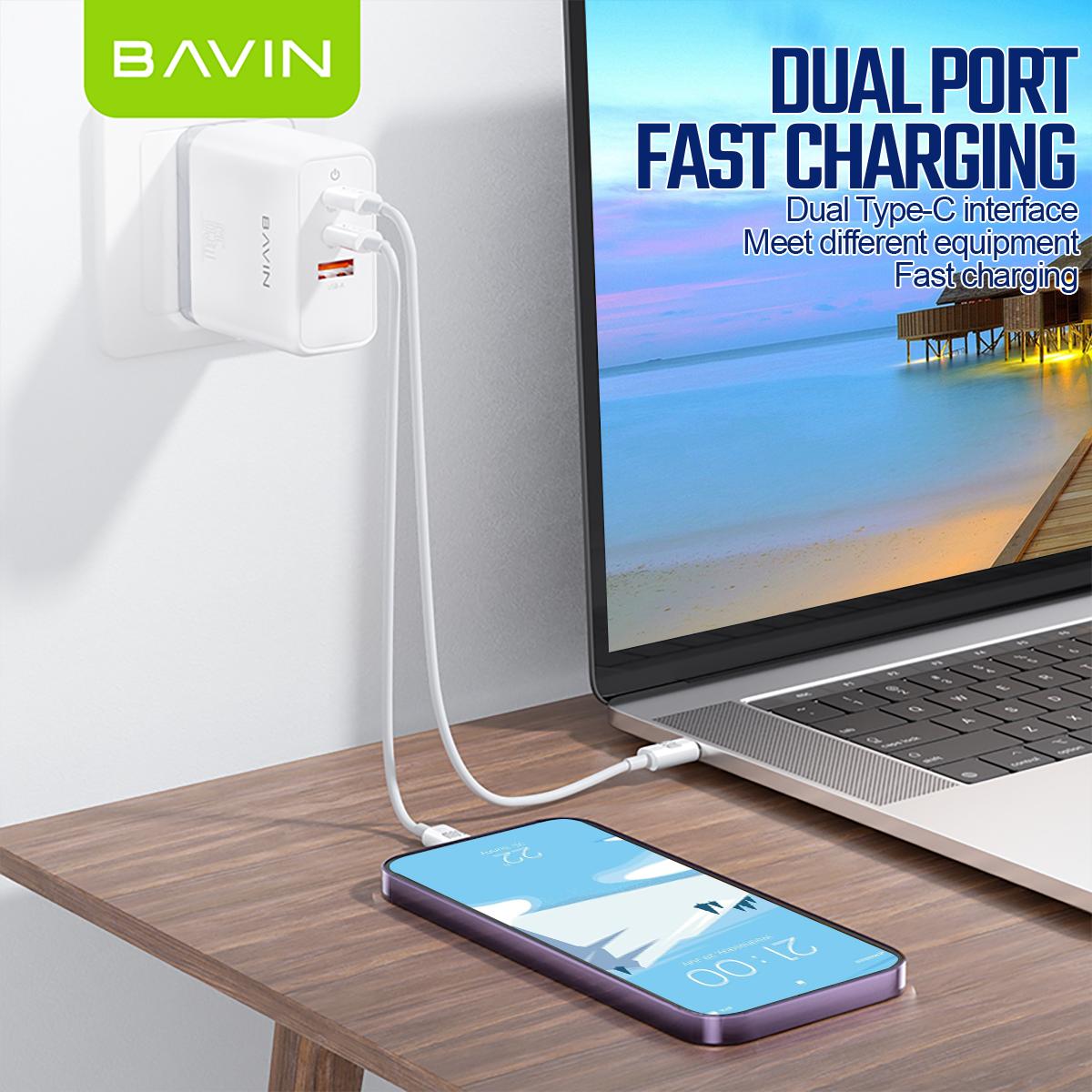 BAVIN PC860 65W GaN Multi-Port Fast Charging Adapter