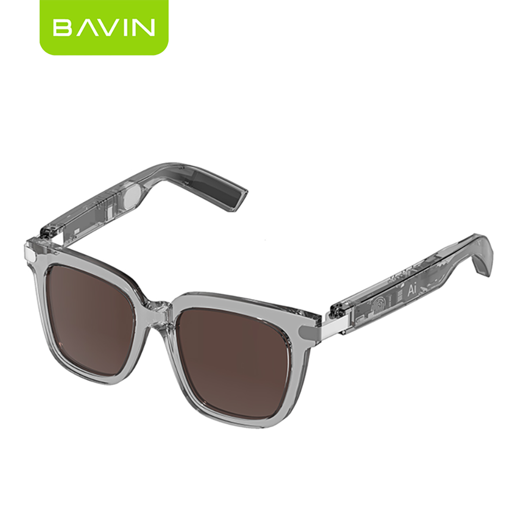 BAVIN BA101 Ai Smart Translation Sunglasses BT 5.4 w/ 130+ Languages, Open-Ear Hi-Fi Sound, Touch Control & UV Protection