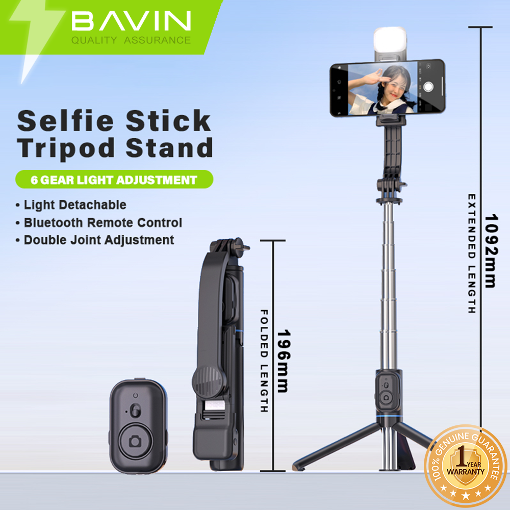 BAVIN D-Z-P11 Wireless Bluetooth Selfie Stick Tripod