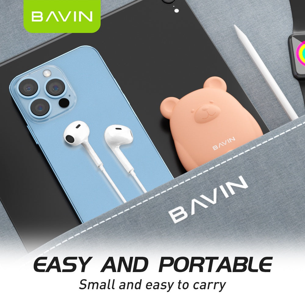 BAVIN G-HX857 Mini Bear Cable & Earphone Organizer w/ Gift Bag
