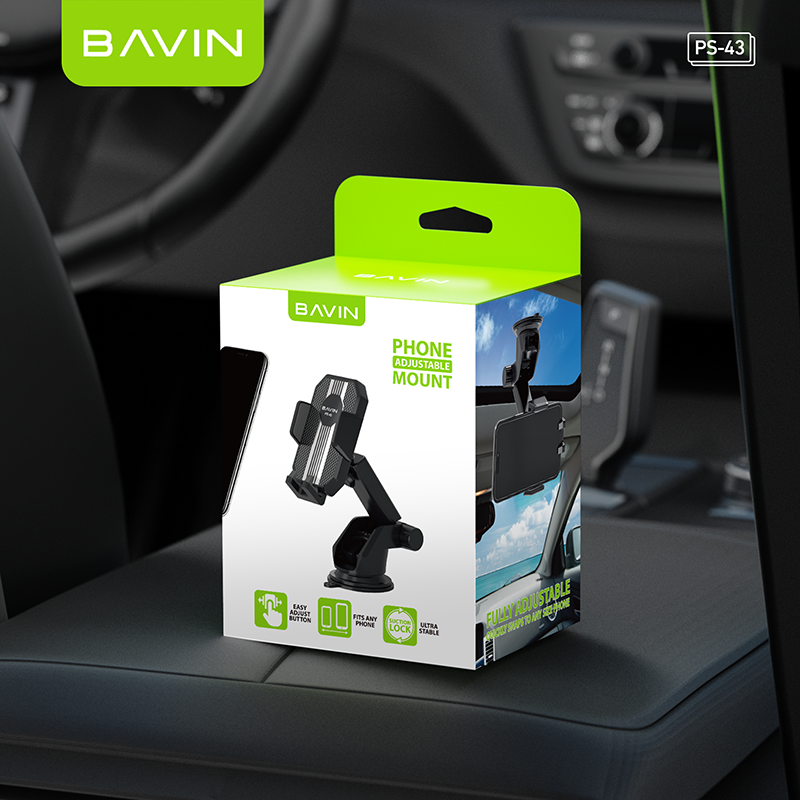 BAVIN D-S-PS43 Adjustable Adhesive Car Phone Holder