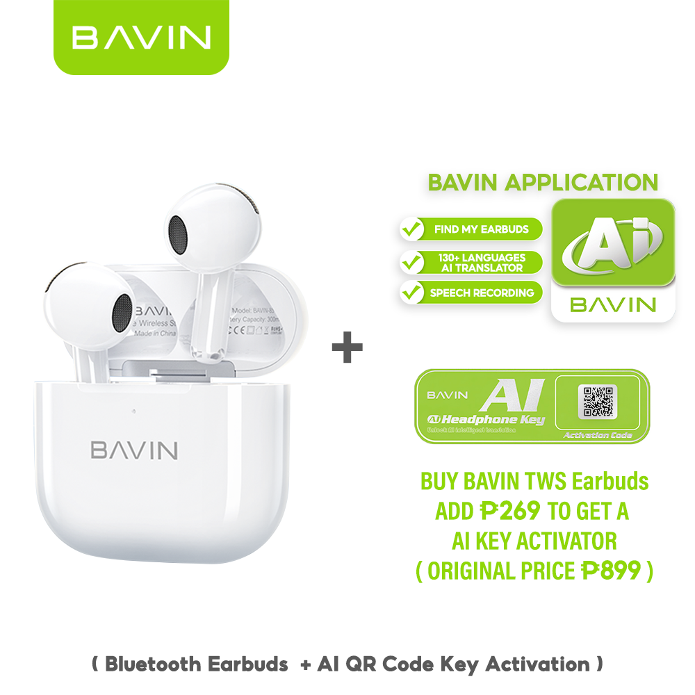 【New Year Deals】BAVIN BA85 Mini TWS Hi-Fi Bluetooth Wireless Earphones Compact Earbuds w/Smart Touch