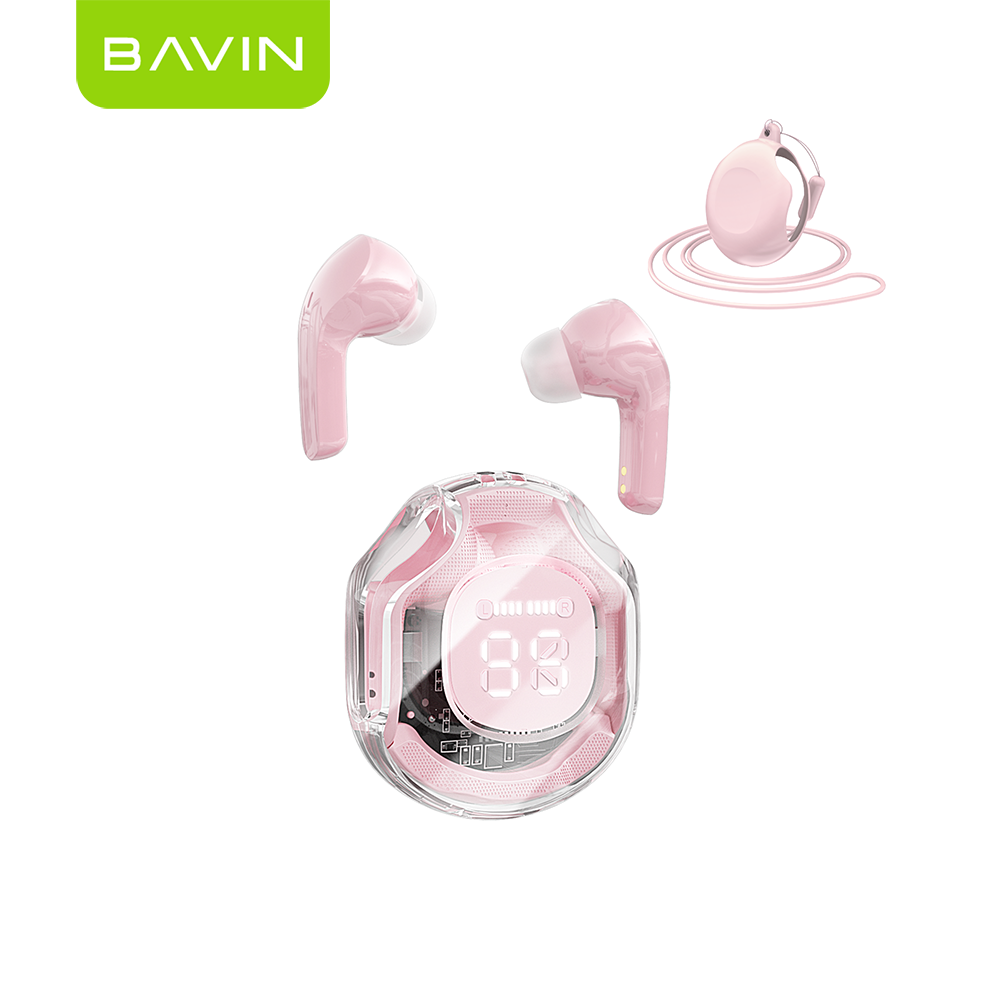 BAVIN BA66 TWS Bluetooth Earphone w/ Stereo Audio Sounds & Built-in Mic