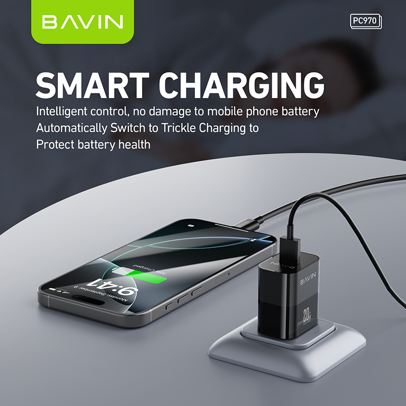 BAVIN C-PC970-XX 20W Fast Charger, QC3.0 for Micro USB, iPh & Type-C Devices