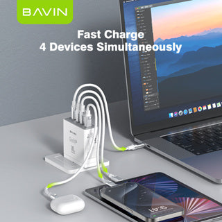 BAVIN C-PC936 140W GaN Fast Multi-Port Charger for Laptop, Phone & Tablet