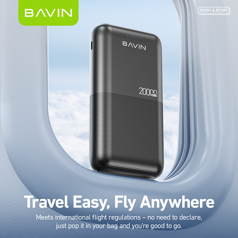 BAVIN Y-PC091 20000mAh Portable Powerbank Quick Charging w/ Dual Input & USB Output