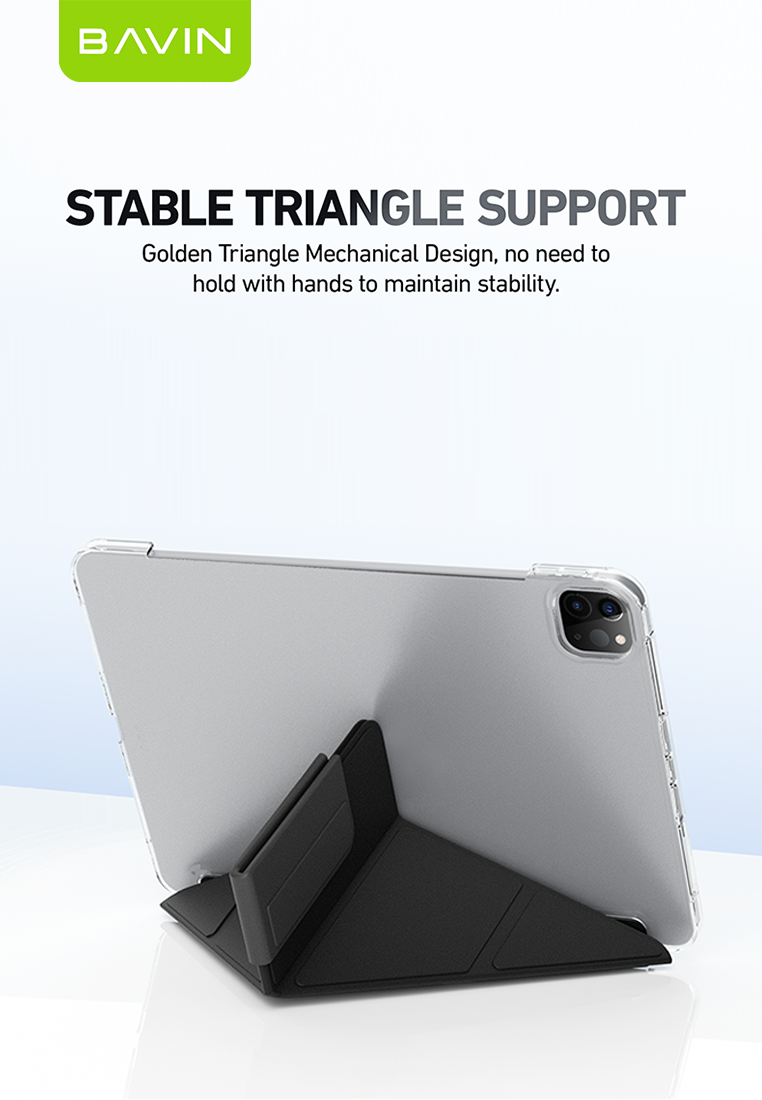 BAVIN E-C09 Clear Flip Cover Case Compatible w/ iPhone iPad Pro 11" 7/8 10.2"10.9" 1st-4th Gen Case