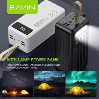 BAVIN Y-PC053 Heavy-Duty Powerbank w/ Built-In Cable & LED Light