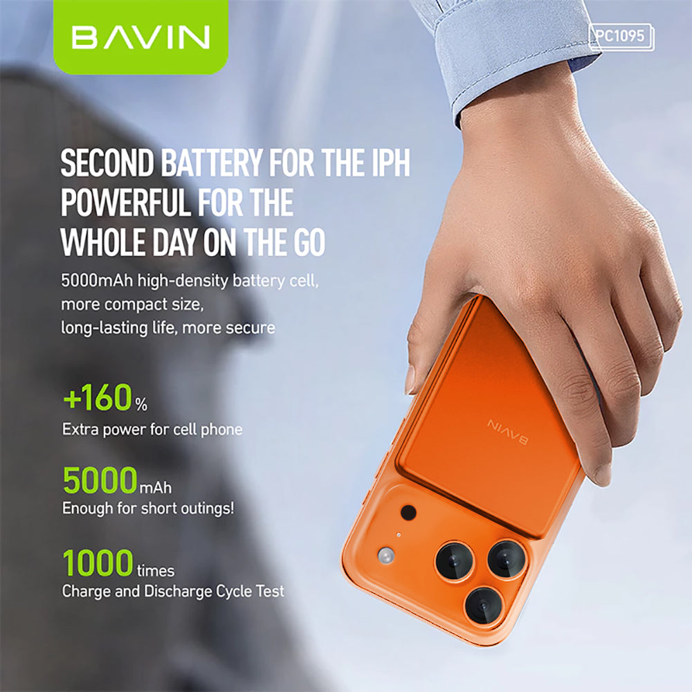 BAVIN Y-PC1106 10000mAh Ultra-Thin Magnetic Wireless Powerbank
