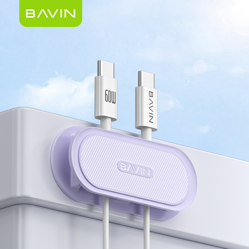 BAVIN D-CA68 Desktop Cable Storage Organizer Cord Wrapper & Cable Management Clip