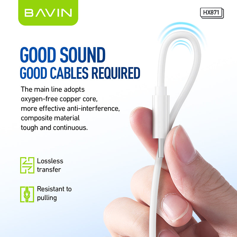 BAVIN HX871-XX HiFi Wired Earphones w/ Stereo Sound