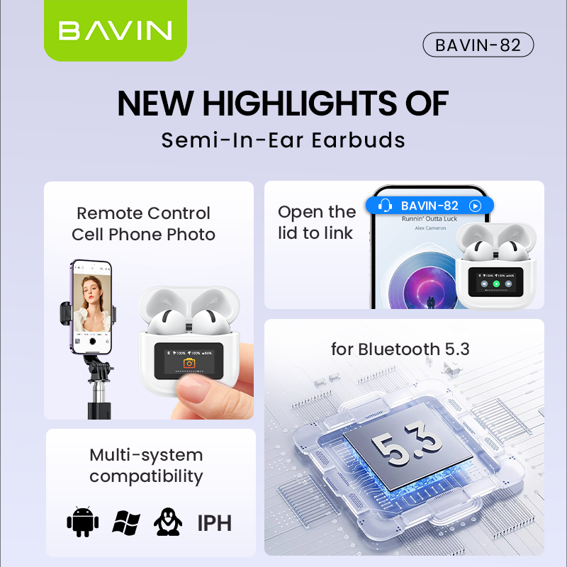 BAVIN HB-BA-82 Smart Wireless Earphones