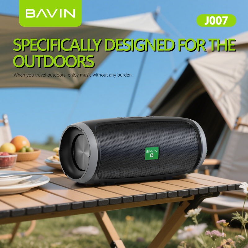BAVIN DV-J007 Portable Splashproof Bluetooth Speaker w/ TF & USB Port