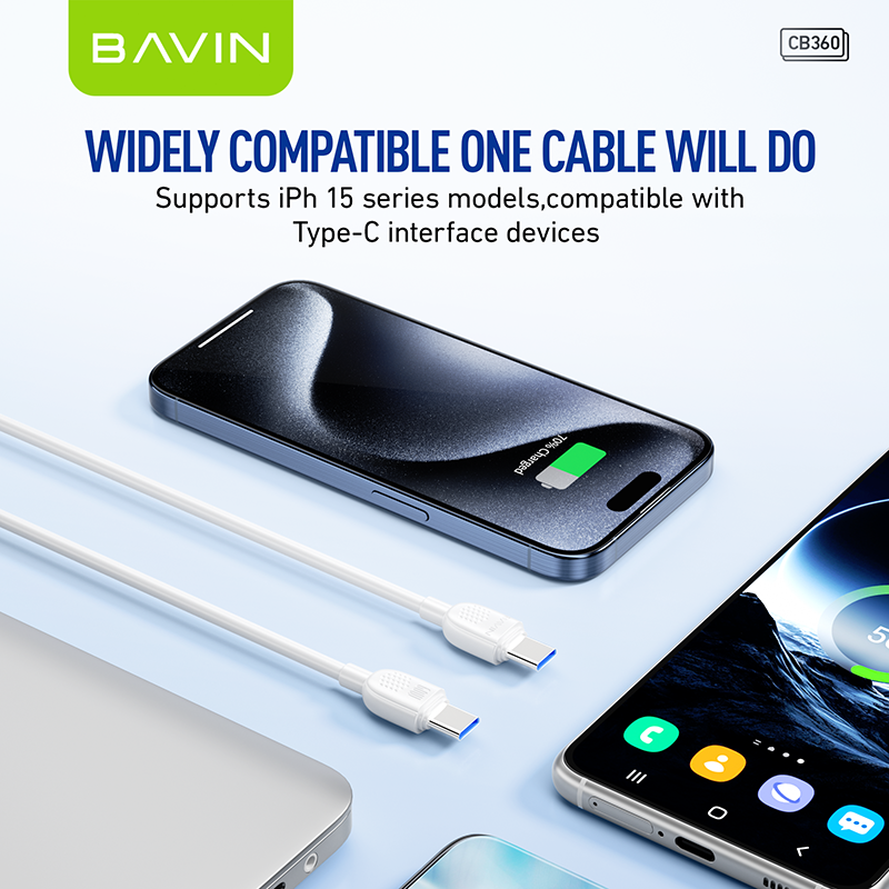 BAVIN U-CB360-XX 60W Fast Charging Cable, 480Mbps Data Transfer