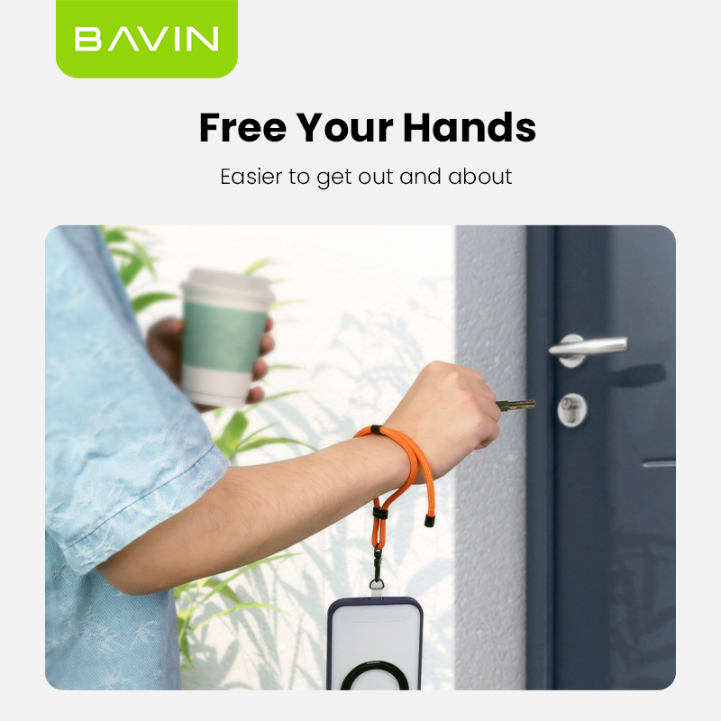BAVIN E-BE16 Adjustable Phone Lanyard Wrist Strap for Anti-Loss & Fall Prevention