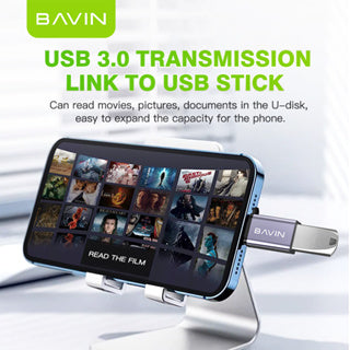 BAVIN U-O8-C OTG Adapter w/ Fast Data Transfer for iPhone 16 & Type-C Devices
