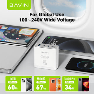 BAVIN C-PC936 140W GaN Fast Multi-Port Charger for Laptop, Phone & Tablet