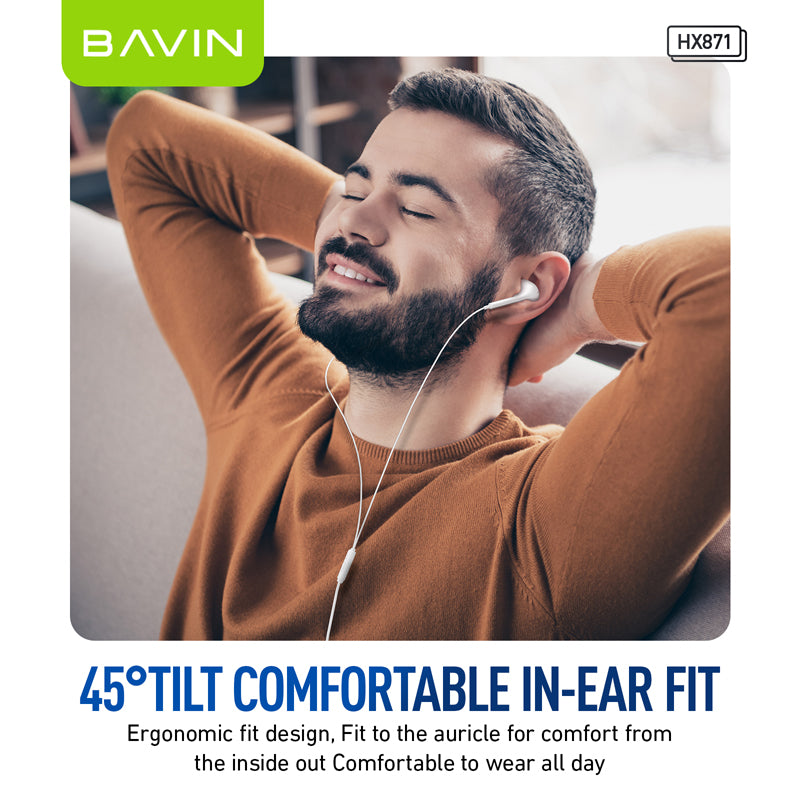 BAVIN HX871-XX HiFi Wired Earphones w/ Stereo Sound