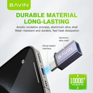 BAVIN U-O8-C OTG Adapter w/ Fast Data Transfer for iPhone 16 & Type-C Devices