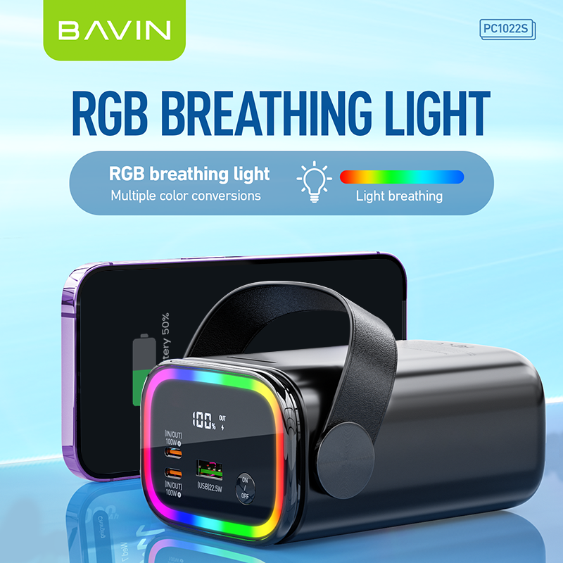BAVIN Y-PC1022 30000mAh Fast Charging for Laptop Charging + Dual Output Port