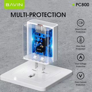 BAVIN C-PC800 45W PD Type-C Fast Charger for iPhone 16 & Laptops