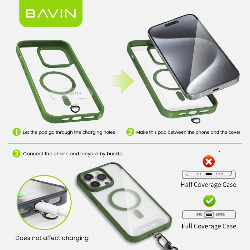 BAVIN E-BE16 Adjustable Phone Lanyard Wrist Strap for Anti-Loss & Fall Prevention