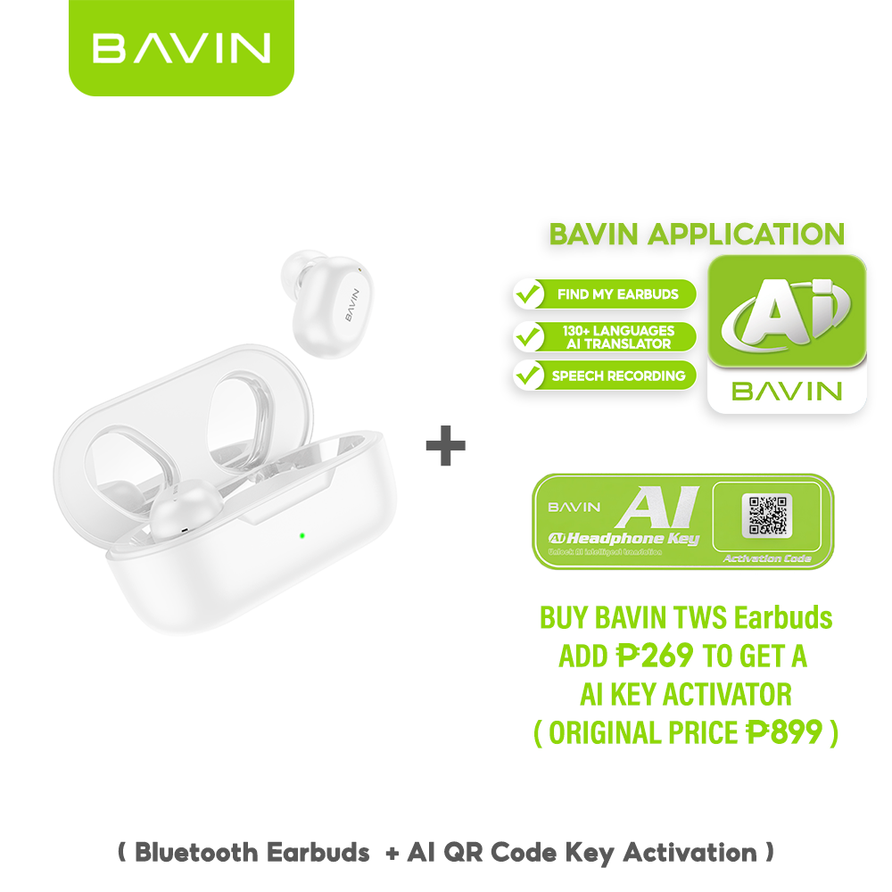 BAVIN HB-BA-98 HiFi Audio Bluetooth Wireless TWS Earbuds w/ Lightweight & Sweatproof