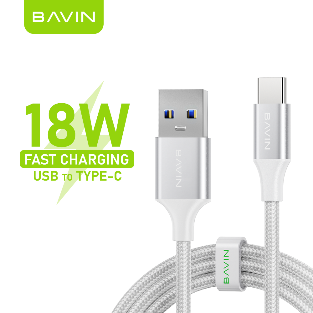 BAVIN U-CB201-XX QC3.0 Fast Charging 0.5 / 1 / 1.5 / 2MCable Nylon Braided Wire For iPh Micro & Type-C