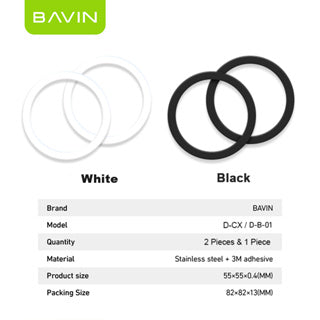 BAVIN D-B-01 Magnetic Metal Ring for Wireless Charging Cases