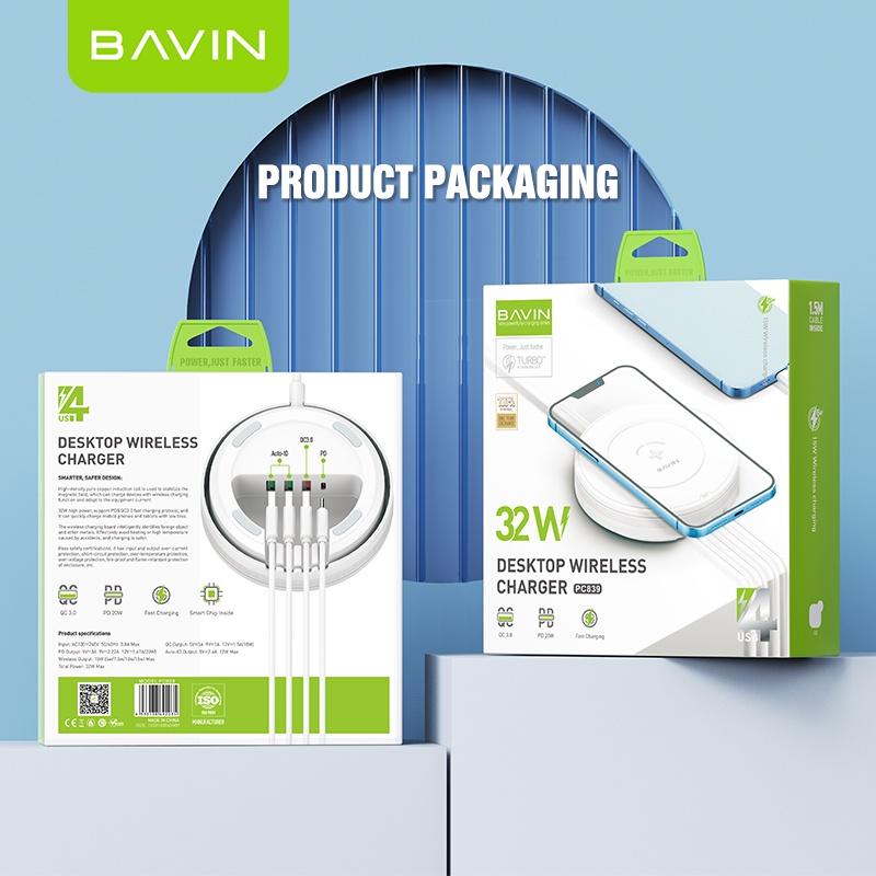 BAVIN PC839 Wireless & Wired 32W Fast Charging Station Suitable for iPhone 16 Series