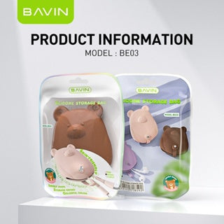 BAVIN D-BE03 Mini Bear Storage Bag for Data Cables & Earphones