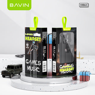 BAVIN H-3.5-HX863 Gaming Wired Earphones w/ HiFi Stereo Sound & Dual Mic