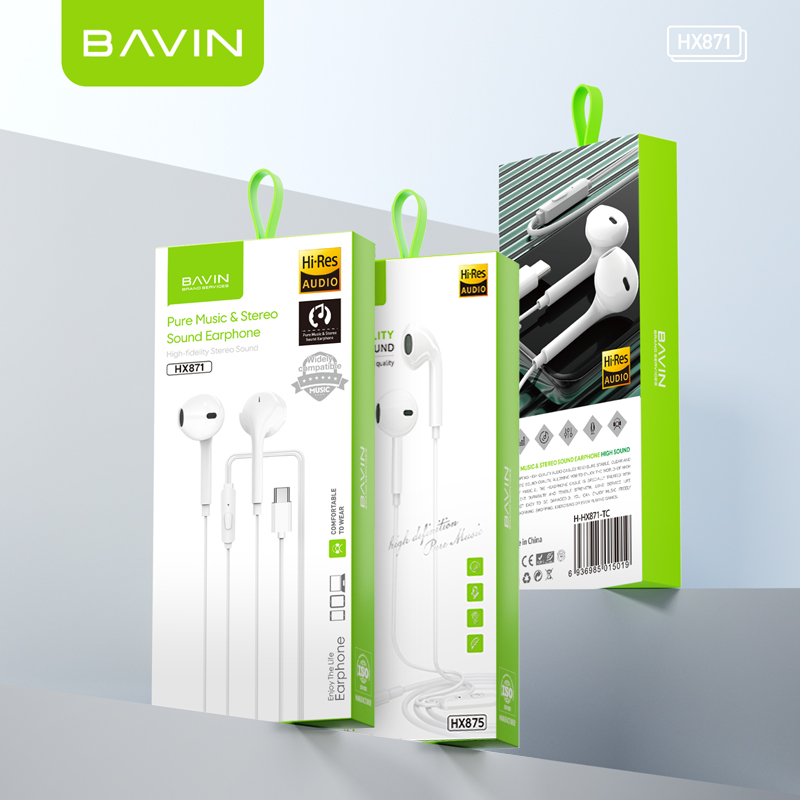 BAVIN HX871-XX HiFi Wired Earphones w/ Stereo Sound