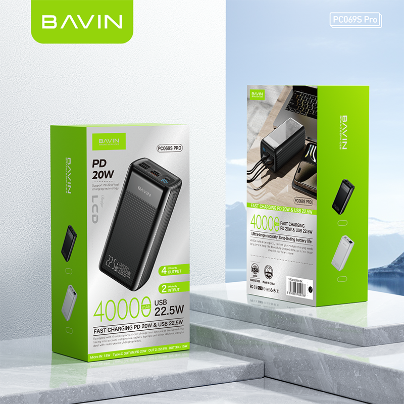 BAVIN Y-PC069 Pro 40000mAh Portable Powerbank w/ Multiple 3.0A Output & Input