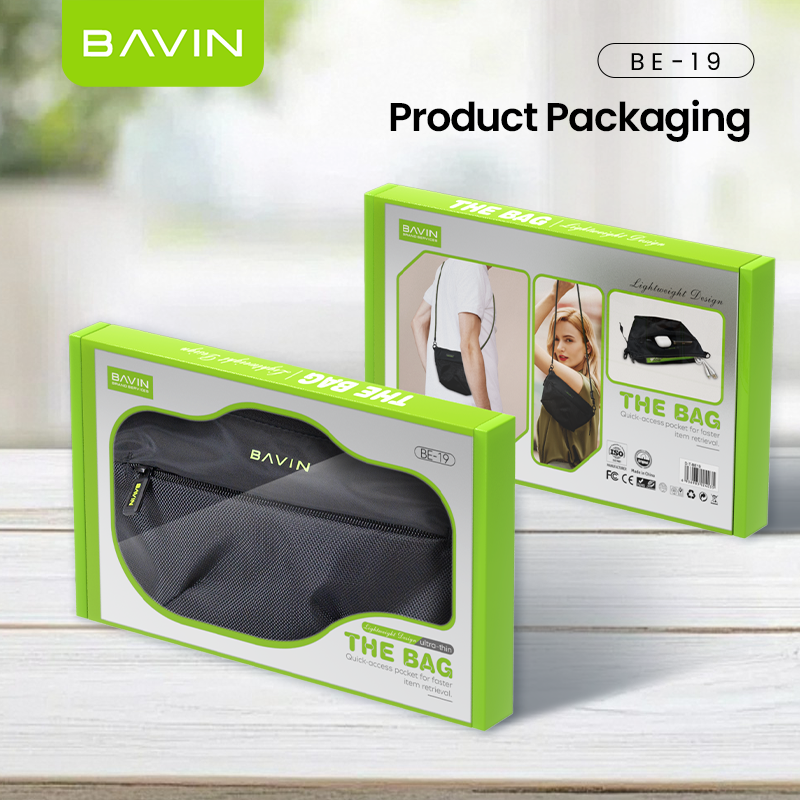 BAVIN E-BE19 Multi-functional Hanging Grid Storage Bag w/120cm Zipper Durable Nylon Fabric & Splash-Proof