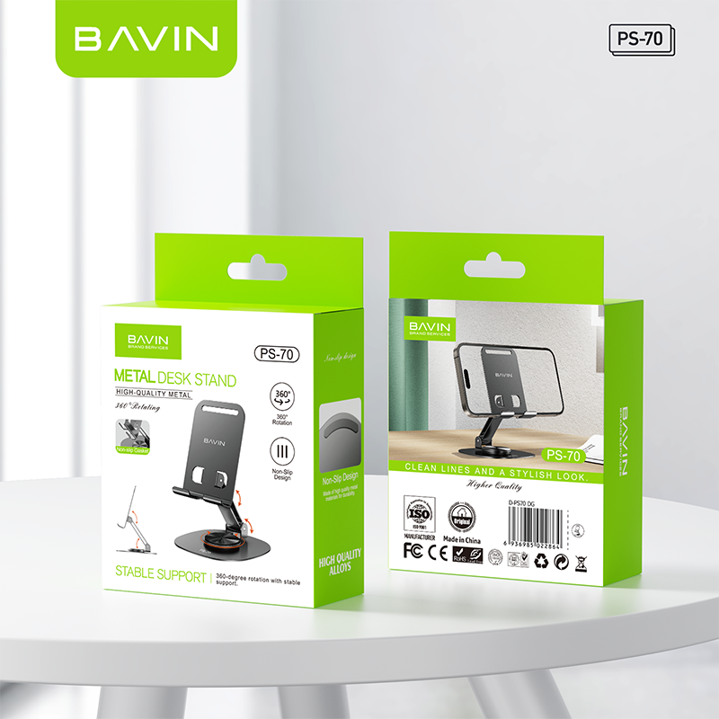 BAVIN D-S-PS70 360° Rotating Phone & Tablet Steel Holder