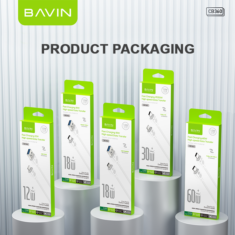 BAVIN U-CB360-XX 60W Fast Charging Cable, 480Mbps Data Transfer