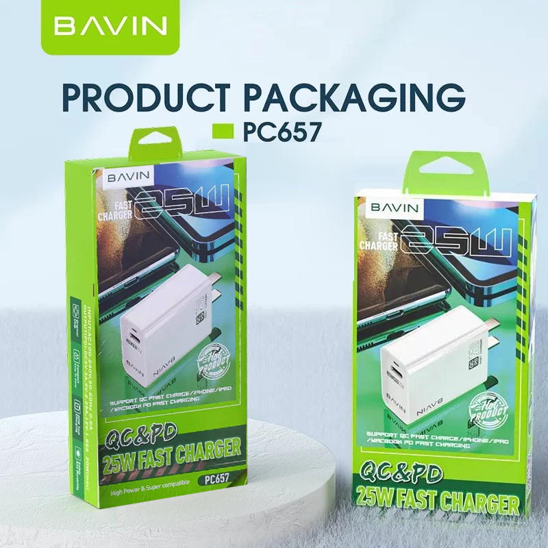 BAVIN PC657 25W PD Fast Charging Adapter Type-C Power Delivery Charging Compatible for iPhone 17