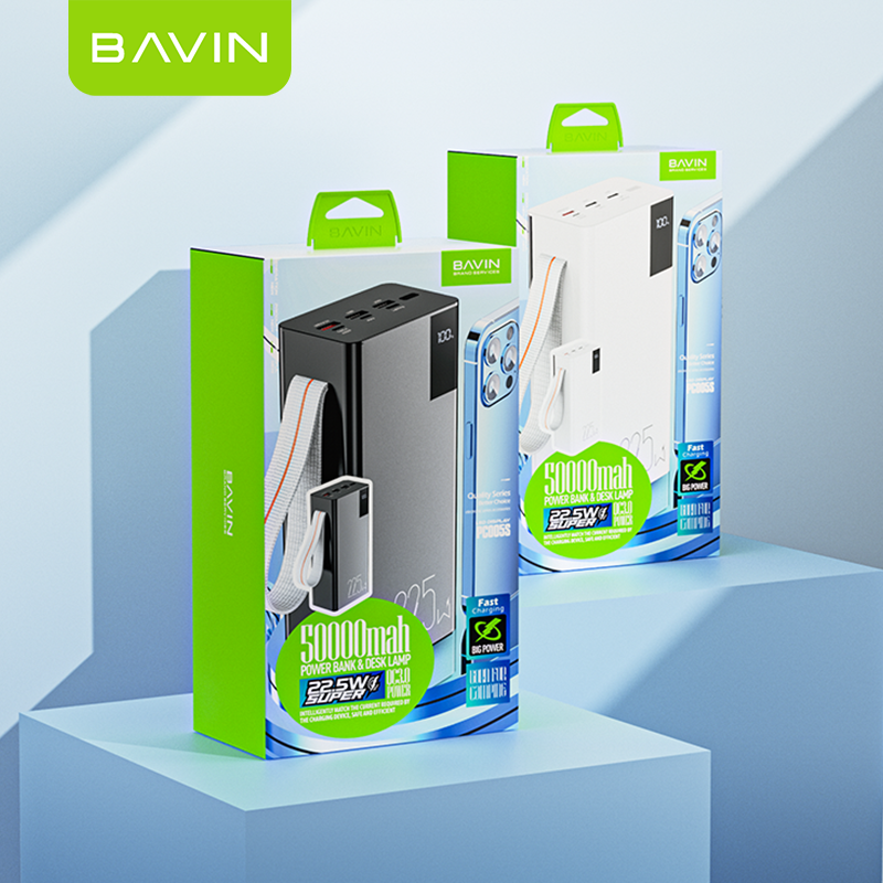 BAVIN Y-PC005S 50000mAh 22.5W Fast Charging Power Bank w/ Built-In Flashlight