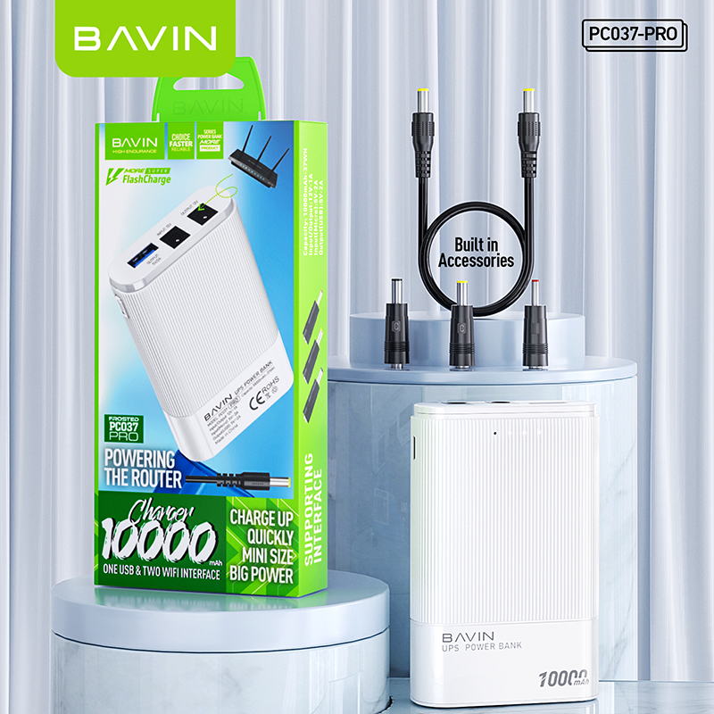 BAVIN Y-PC037 Pro 10000mAh UPS Powerbank / For Internet Router & Universal Devices
