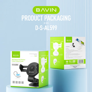 BAVIN D-S-AL599 360° Rotation Car Phone Mount w/Sticky Gel Pad