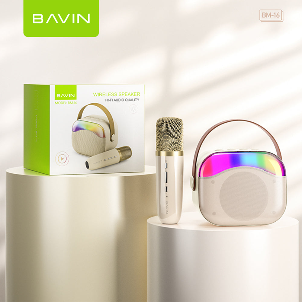 BAVIN DV-BM16 Portable Karaoke Bluetooth Wireless Speaker w/ Microphone