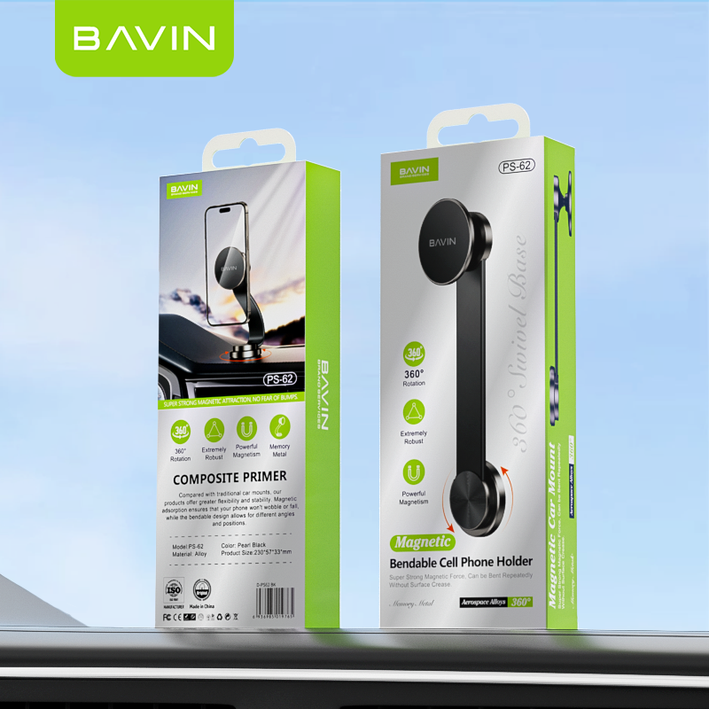 BAVIN D-S-PS62 Bendable Magnetic Car Phone Holder