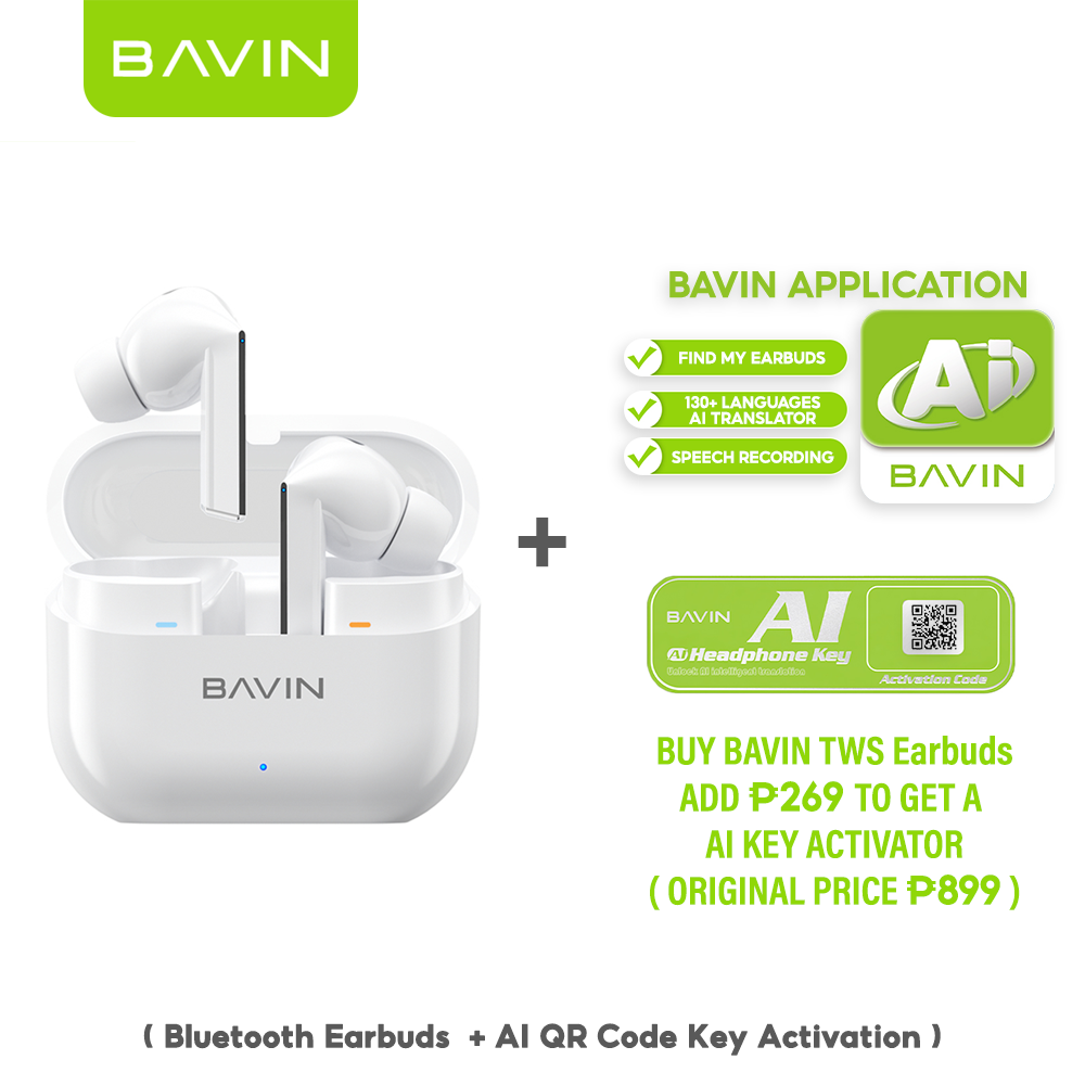 BAVIN HB-BA-99 TWS Wireless Earbuds | Hi-Res Audio | Deep Bass | Bluetooth 5.3 | Low Latency | All-Day Battery