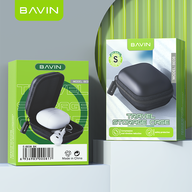 BAVIN E-BE08 Mini Storage Bag for Cables, Chargers, Earphones,& USB Accessories