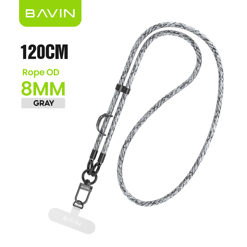 BAVIN E-BE13 Crossbody Phone Lanyard w/Safety Clip, Universal Strap for Phone Case