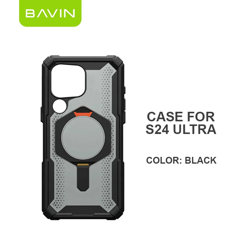 BAVIN YX302A Magnetic Phone Case Shock Proof w/ 360 Rotatable Phone Ring Case Suitable for iPhone 14-15