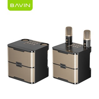 BAVIN BM22 Mini Amplifier Karaoke Bluetooth Wireless Speaker with Heavy Bass Sound Dual Mic